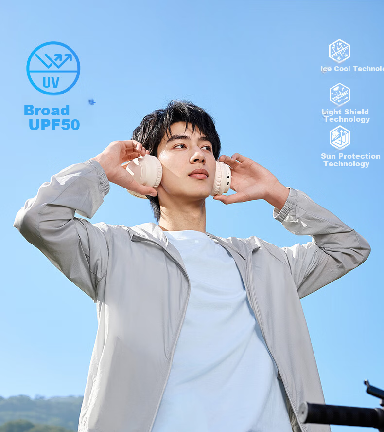 361° Men's Sunscreen Jacket Spring Summer UPF50+ UV Protection Sports Outdoor Cooling Heat Shield Jacket 652624603H-1 1
