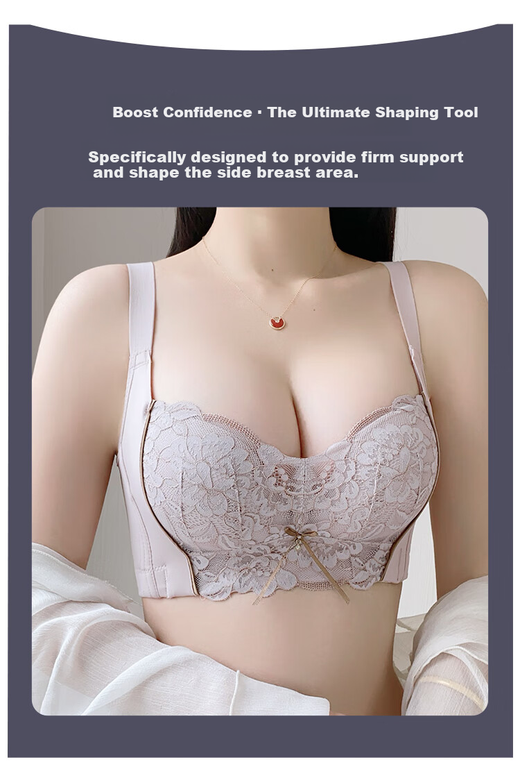 Ordifen Women's Modal Lace Push-Up Soft Support Adjustable Lift Shaping Side Breast Collection Bra Nude 2