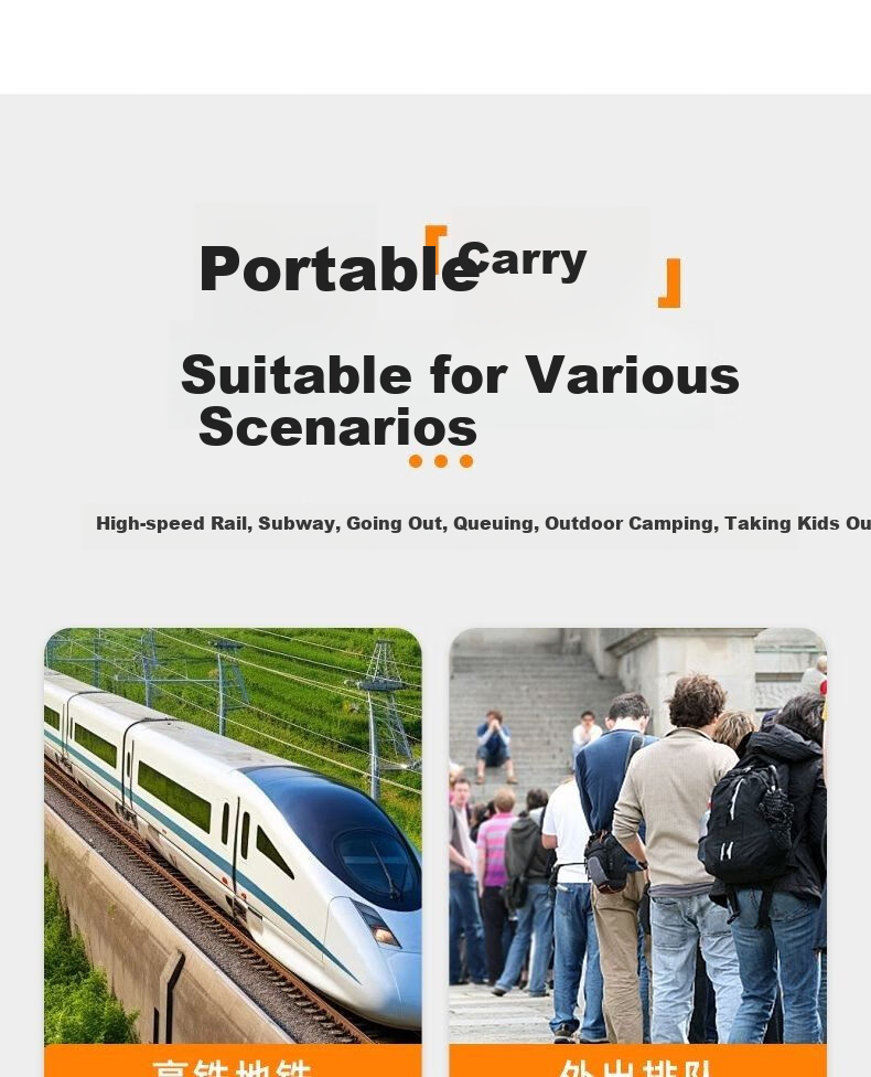 SGMW Folding Portable Stool Small Folding Chair Travel Train Metro Pen Bag Bench Outdoor Music Festival Seat Substitute 10