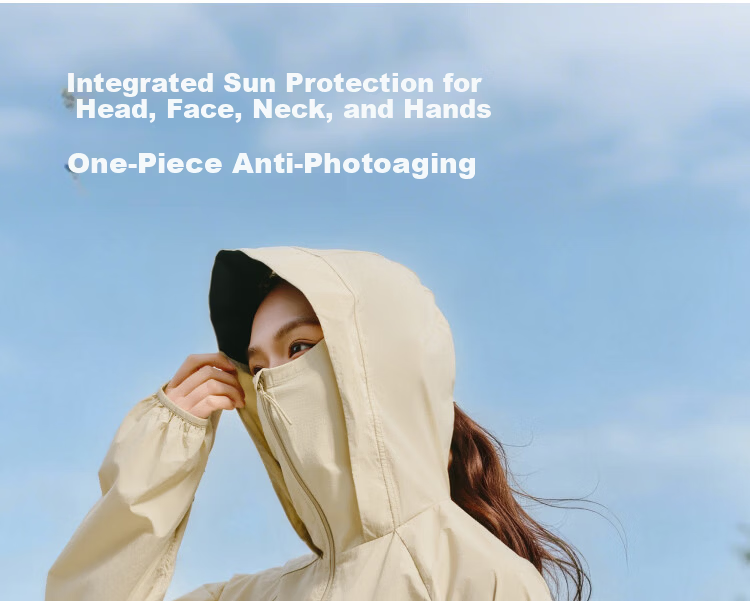 Beneunder Women's Lightweight Water-Repellent Portable Breathable UV Protection Sunscreen Jacket TS402 Sand Apricot Coffee L 10