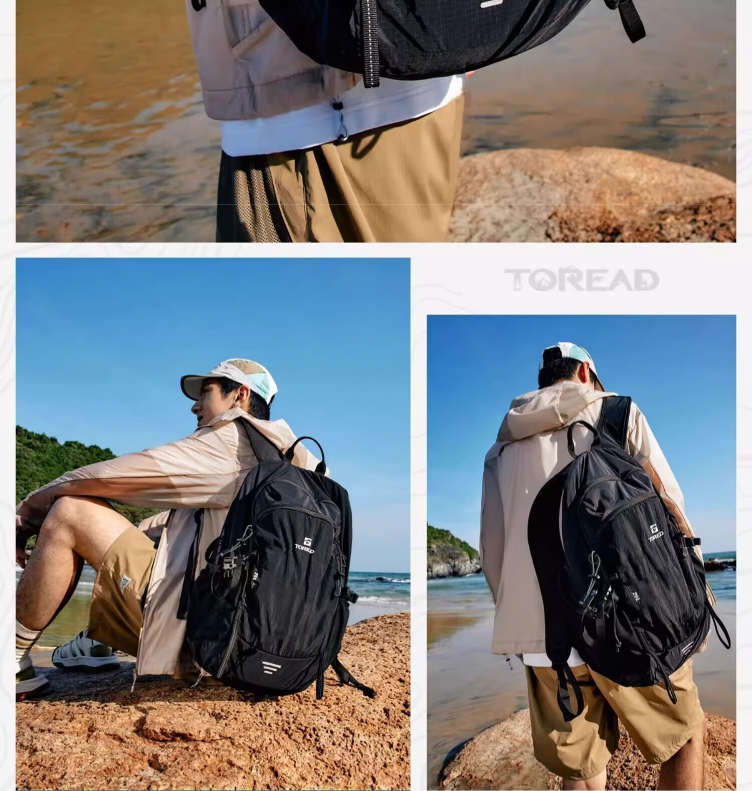 TOREAD Yunye Hiking Backpack Outdoor Travel Commuter Lightweight 20L Breathable Durable School Bag Black 7