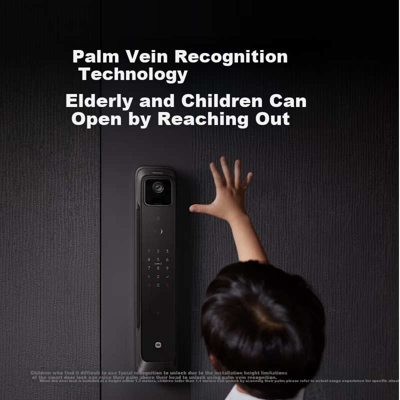 Xiaomi Smart Door Lock 4 Pro Palm Vein Face Recognition Cat Eye Large Screen Smart Electronic Password Anti-theft Lock