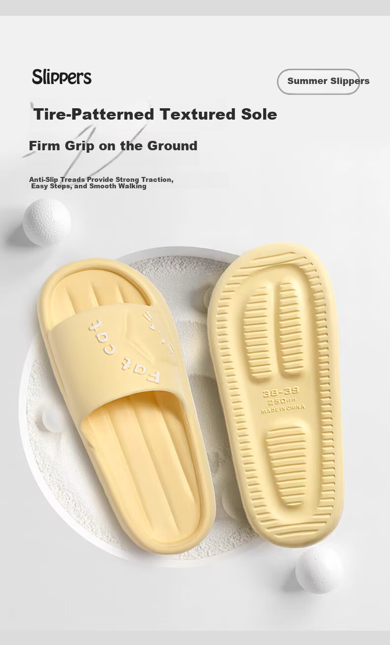 Zhiying Women's Summer Indoor Home Shower Slippers Silent Non-Slip Soft Sole Men's Green Sandals Size 36-37 4