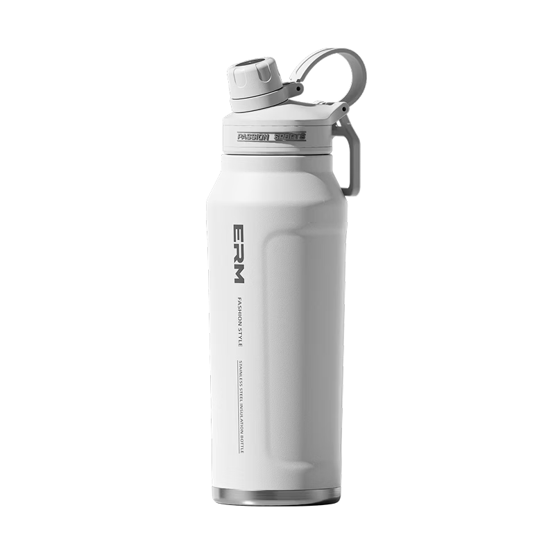 ERM Insulated Mug Large Capacity 316L Stainless Steel Cold Water Bottle for Men Students Outdoor Sports Portable Straw Cup