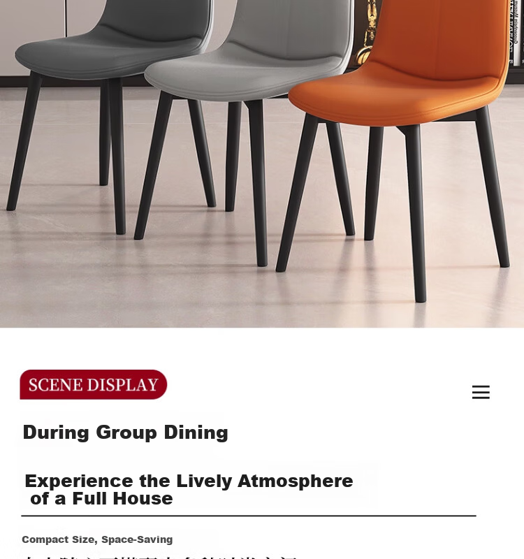 Xiangzhubian Dining Chair Home New Style Stool Backrest Chair Light Luxury Nordic High-end Restaurant Master Chair Off-white 17