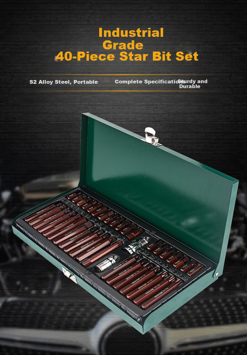 Wolffan 40-Piece Star Screwdriver Set Hex Wrench Twelve-Point Spanner MHT Bit Set Repair Auto Maintenance Tool Kit 1