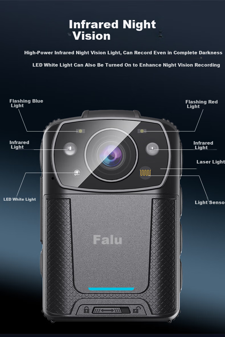 Falu Law Enforcement Recorder HD 58MP Audio Video Surveillance Device Three-Battery Long Battery Life Camera DSJ-F7 10