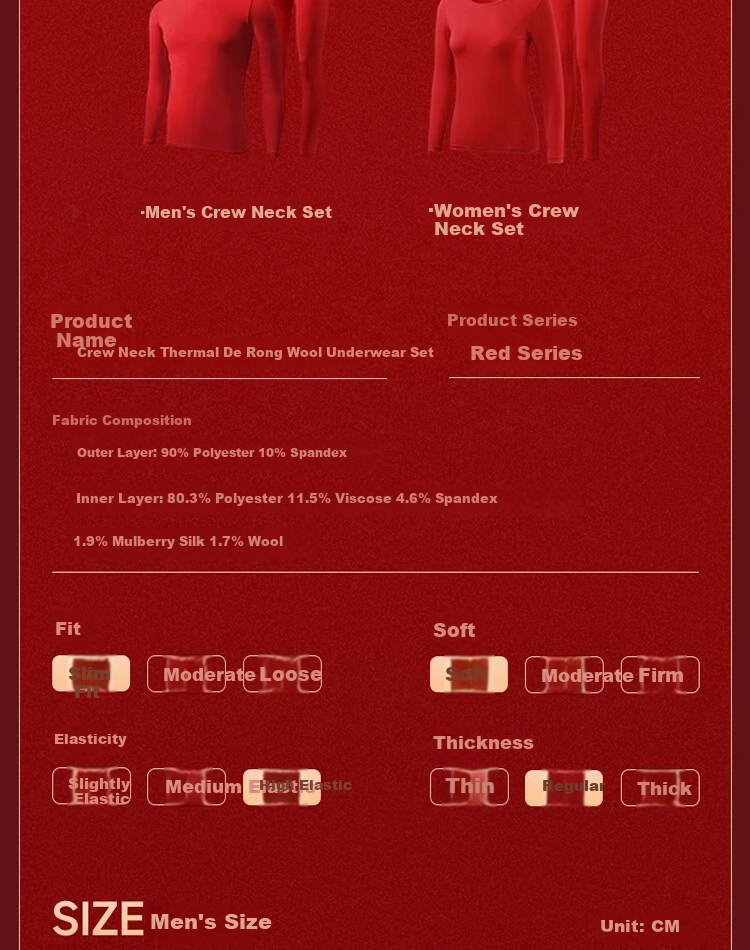 GRACEWELL Hongyun Lucky Warm Set Wedding Celebration Gift Box Red Thermal Underwear Base Layer Autumn Shirt and Pants Men XXL 17