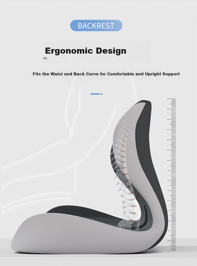 Yuzhaolin Office Lumbar Support Seat Cushion Integrated Backrest Hemorrhoid Relief Chair Cushion Ergonomic Hip Protection Seat Pad 9