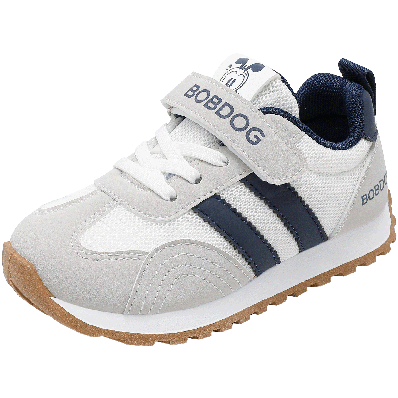 BOBDOG Boys' Spring Running Shoes Low-Cut Comfortable Kids' Sports Shoes 102561066 Microcrystalline Gray/Navy Blue Size 31