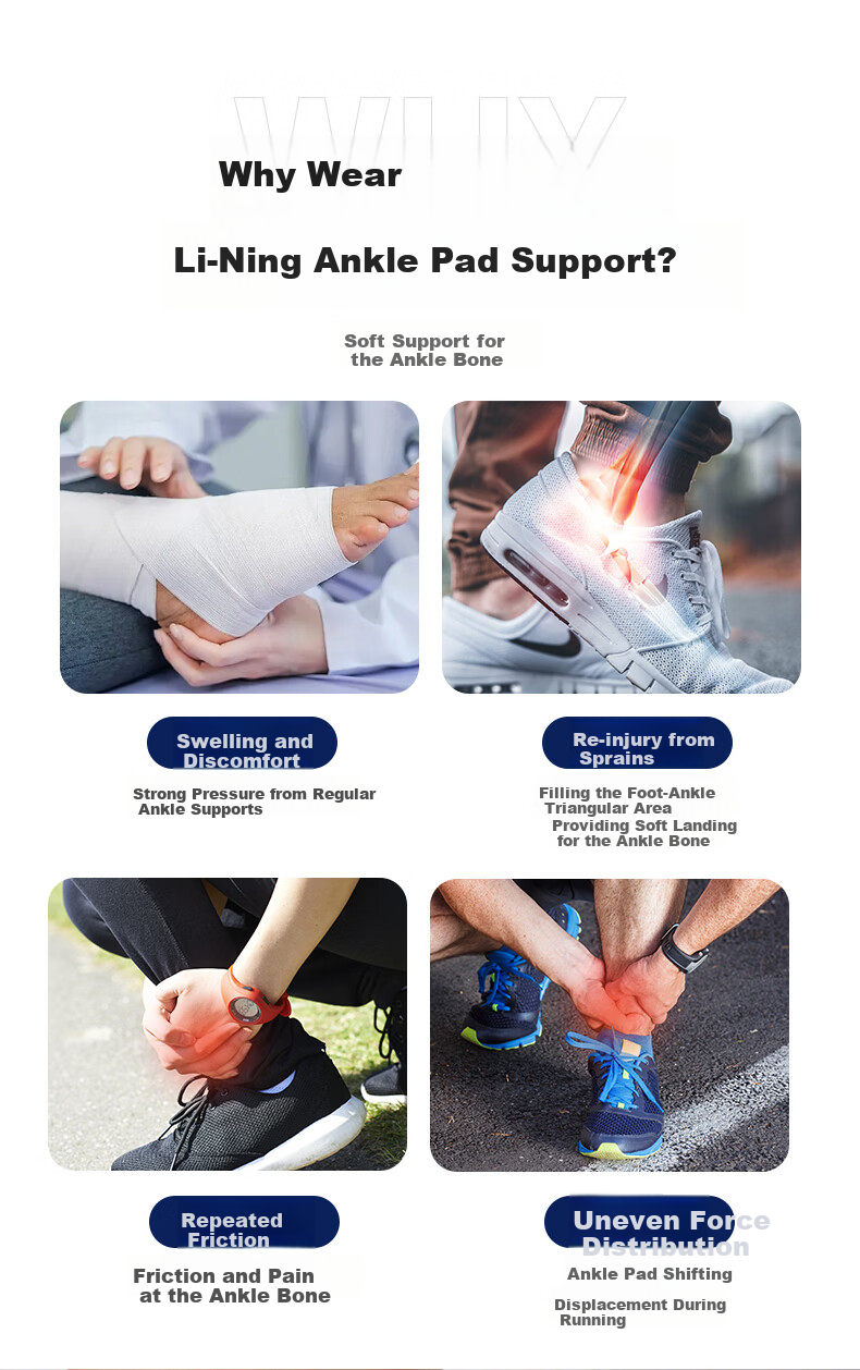 Li-Ning Ankle Brace Joint Support Sprain Protector Basketball Running Lightweight Ankle Sleeve Bandage 3