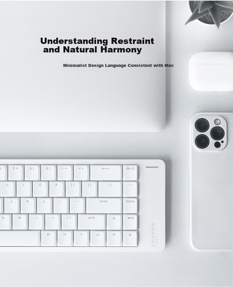 Lofree FLOW2 Low Profile 100-Key Mechanical Keyboard Aluminum Wireless Bluetooth Laptop Office Deep Space Cloud Pulse 4