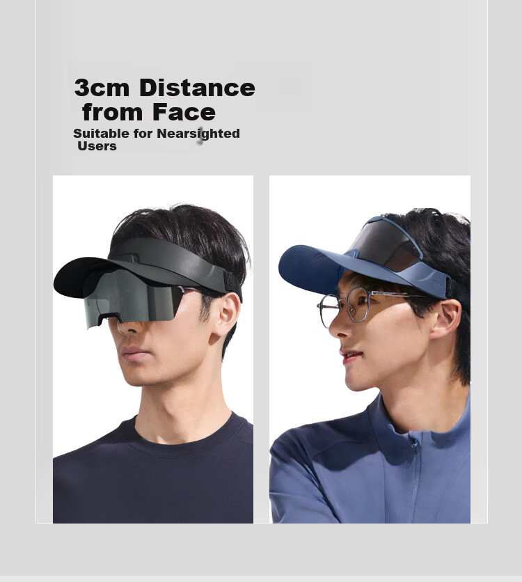 Beneunder Magnetic Sunglasses Sun Hat for Men Full Face Sunshade Hat Open Top Outdoor Sports Cycling Detachable Polarized Lenses 11
