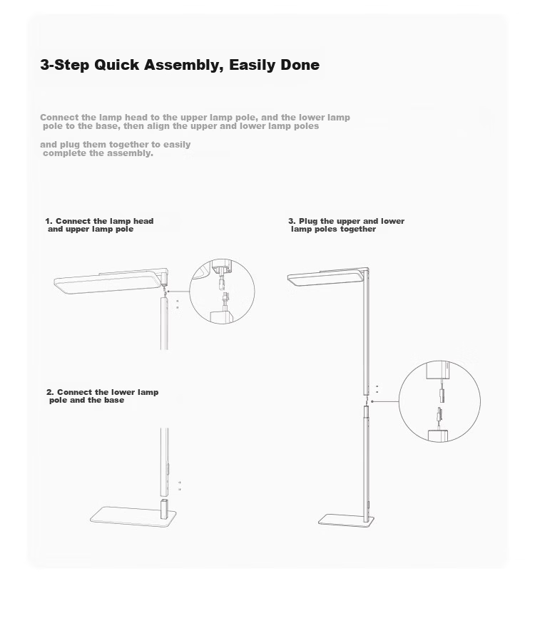 Mijia Xiaomi Vertical Study Lamp 2 Smart Eye Protection Floor Lamp Desk Lamp with Rotatable Lamp Head 22