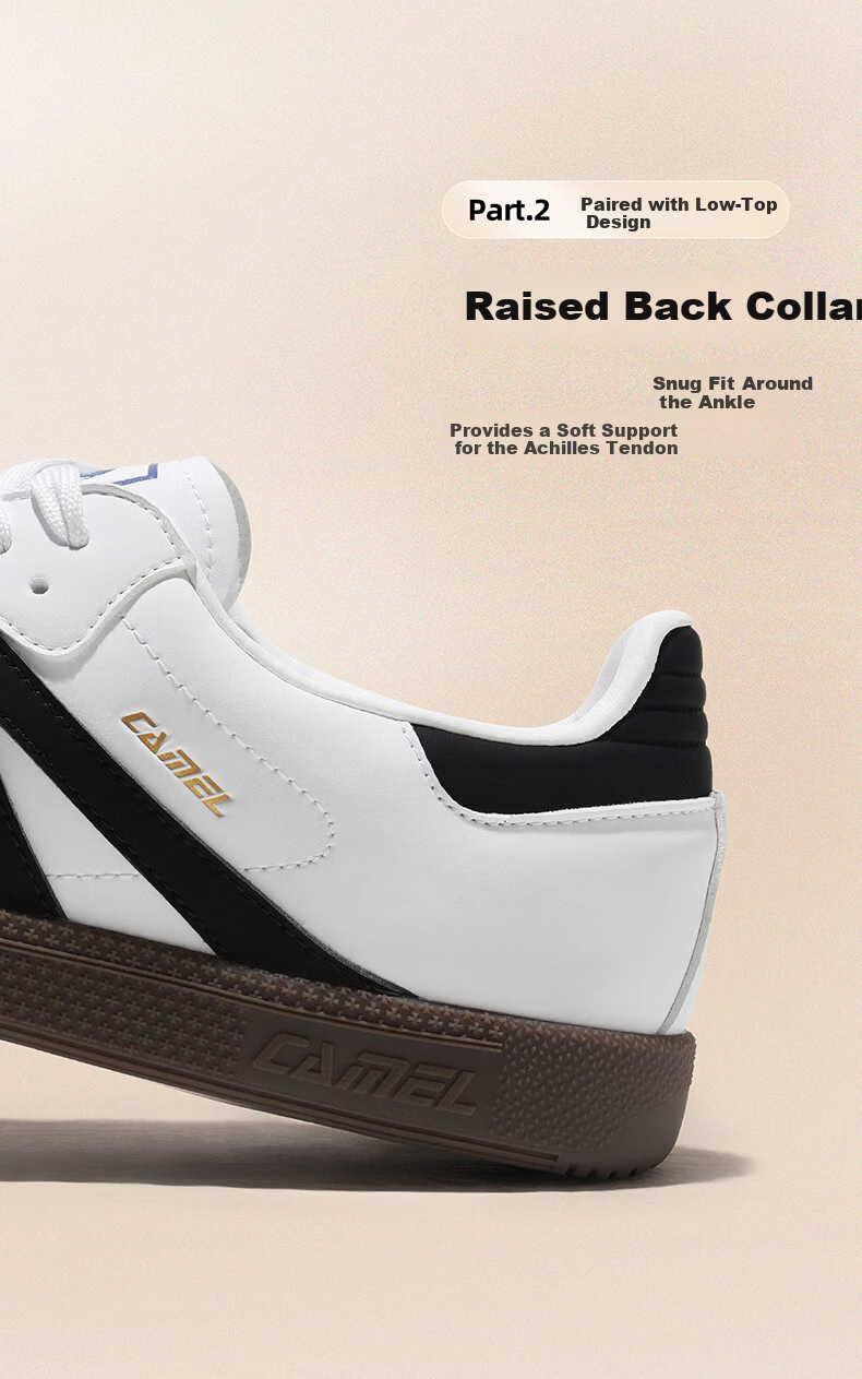 CAMEL Training Shoes Lightweight Sole Men's Casual Sports Shoes K15B09L7069 Ivory White/Black Size 43 7