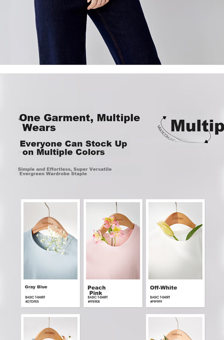 Sentubila Minimalist Commuter Short Sleeve T-Shirt Women Spring Slim Fit Knit Shirt Crop Top Dark Heather Gray XL 2