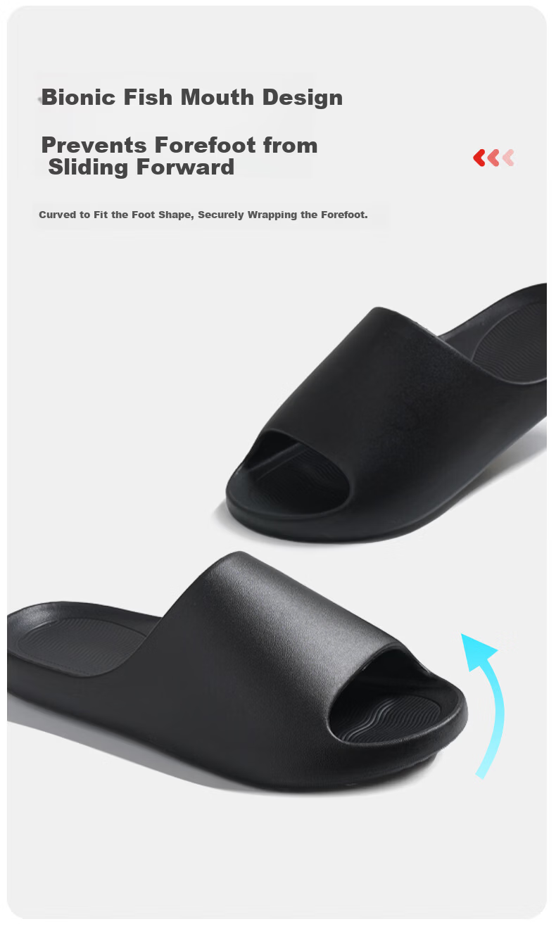 JD Jingzao High Back Recommended Cloud Elastic Slippers Odor-Resistant Lightweight Home Bathroom Outdoor Black Size 40-41 6