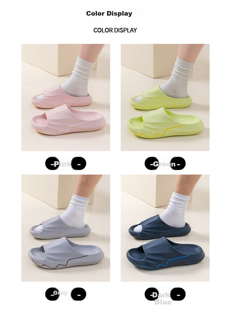 Letuo Men's Summer Indoor Home Slippers Thick Sole Bathroom Non-Slip Couple Simple Outdoor Sandals Women 2