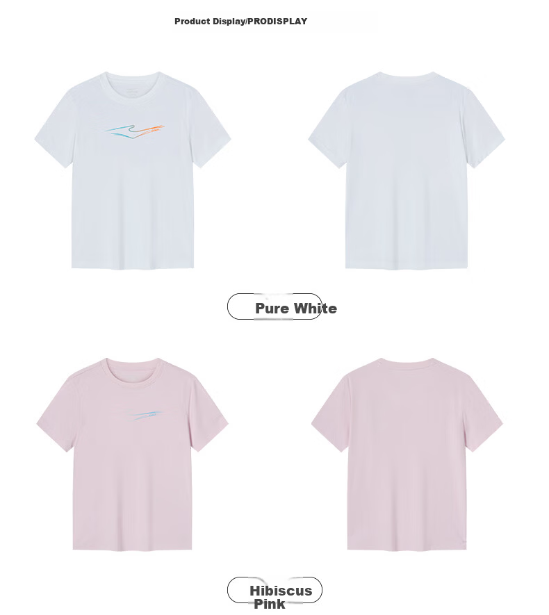 ERKE Kids Boys and Girls Quick-Dry Short Sleeve Children's Crew Neck Summer UV50+ Sun Protection T-Shirt White 110 50
