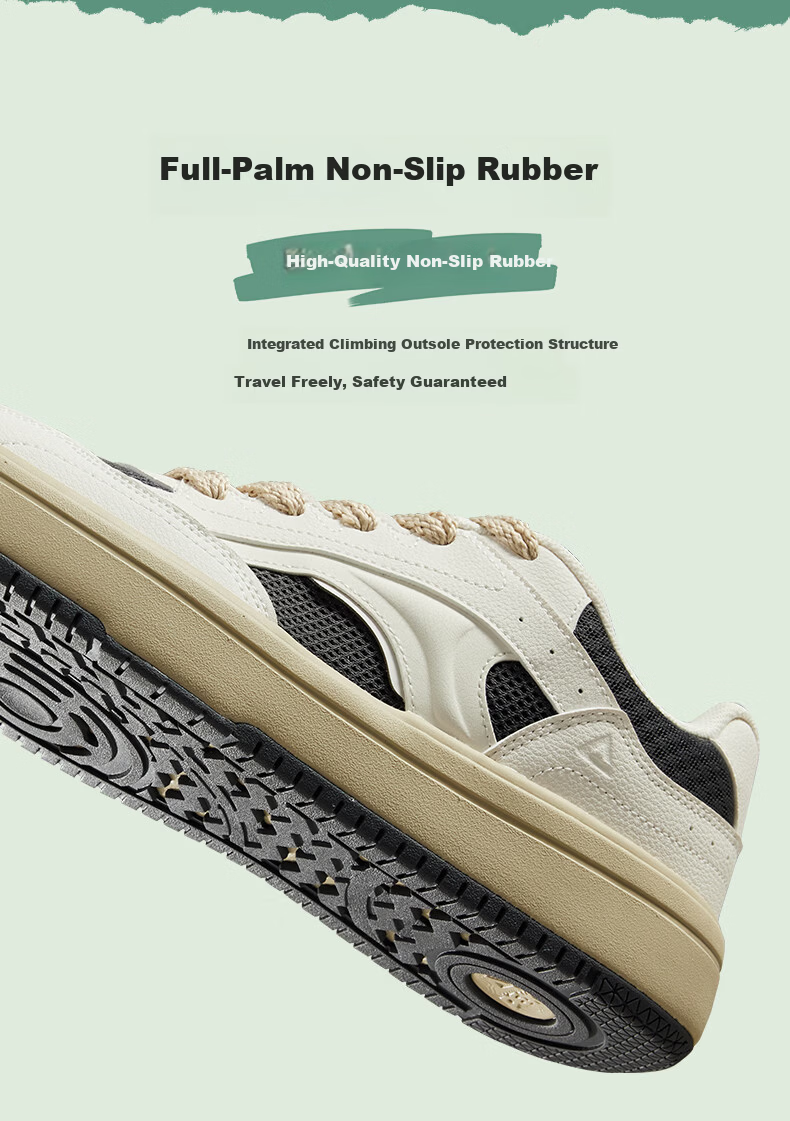 Peak Taiji Minimalist White Thick-Soled Men's Mesh Breathable Retro Patchwork Sneakers DB2620057 9