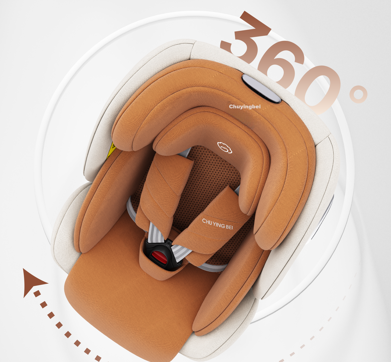Chuyingbei Child Safety Car Seat for 0-7-12 Years Old Baby, Infant Car Seat with Recline, Smart Ventilation and Heating 31