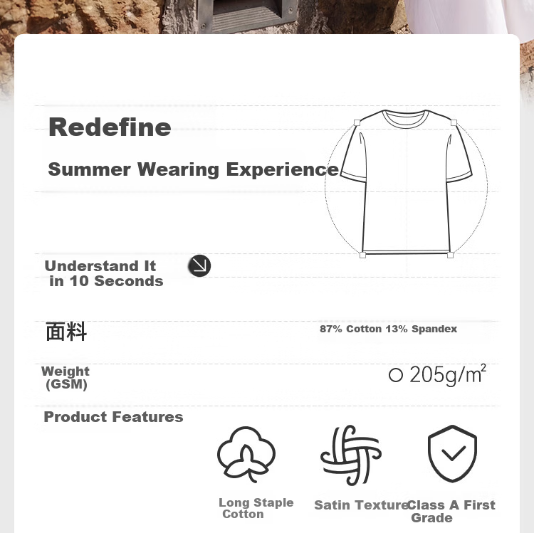 JD Jingzao 80-Count Liquid Ammonia Cotton Women's New Trendy Base Layer Short Sleeve Spring T-Shirt Black L 2