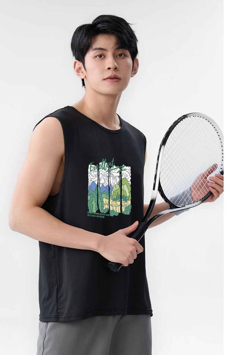 Baleno Men's Ice Silk Sleeveless Vest 2026 Summer New Mesh Breathable Cooling Quick-Dry Lightweight Sports Tank Top T-Shirt 21