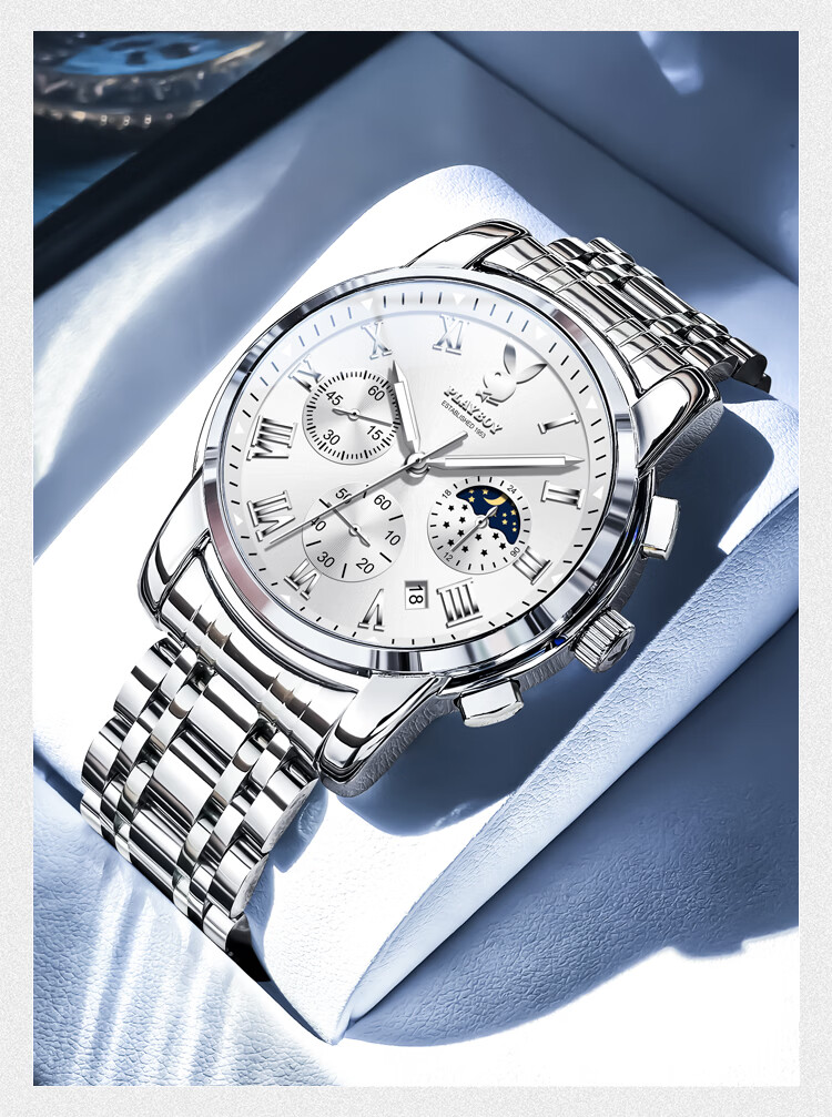 PLAYBOY JD Self-operated Men's Mechanical Watch 2026 New Top Brand Men's Wristwatch Valentine's Day Gift for Boyfriend 18