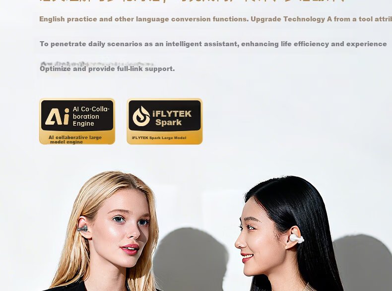 IKF Moonlight [LDAC Sound Quality] Bluetooth Clip-On AI Translation Earphones Wireless Open Bone Conduction Head Tracking Sports 2026 New Model Athens Black 13