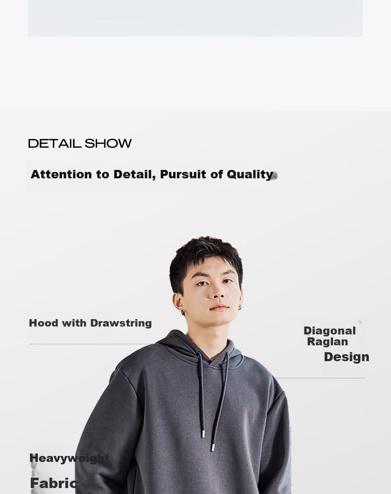 TonLion Men's Hoodie Spring Autumn Casual Loose Fit Lazy Style Unisex Sportswear Sweatshirt 7