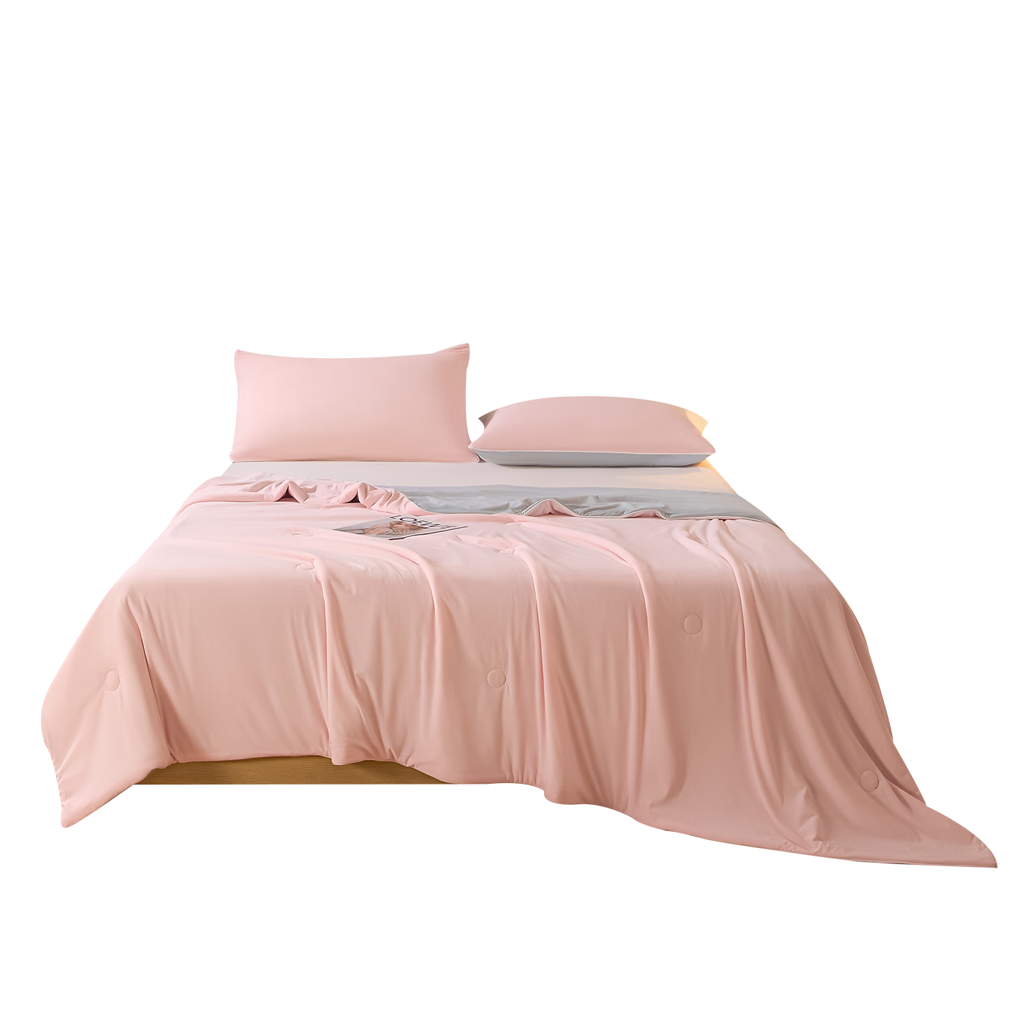 Wuyinliangpin Class A Cooling Silk Summer Quilt, Machine Washable Double Embroidered Thin Air Conditioning Comforter for Summer, 200x230cm