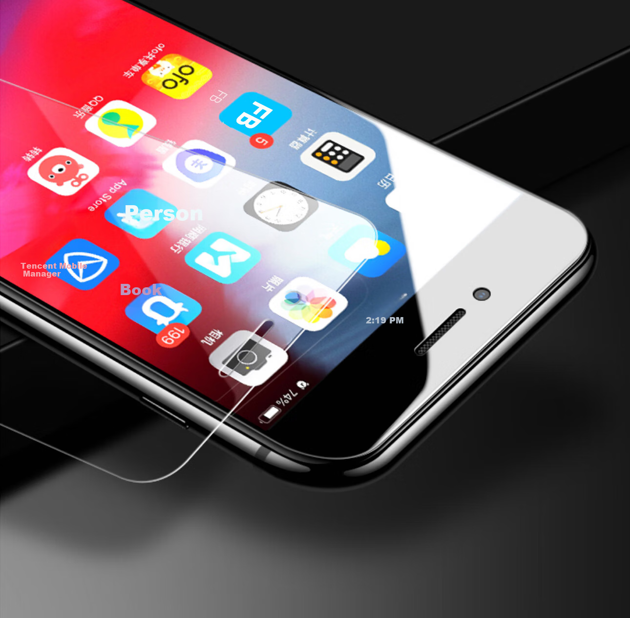 ESCASE Tempered Glass Screen Protector for iPhone 8/7/6s/6 - HD Clear, No White Edges, Non-Full Coverage Front Film 11