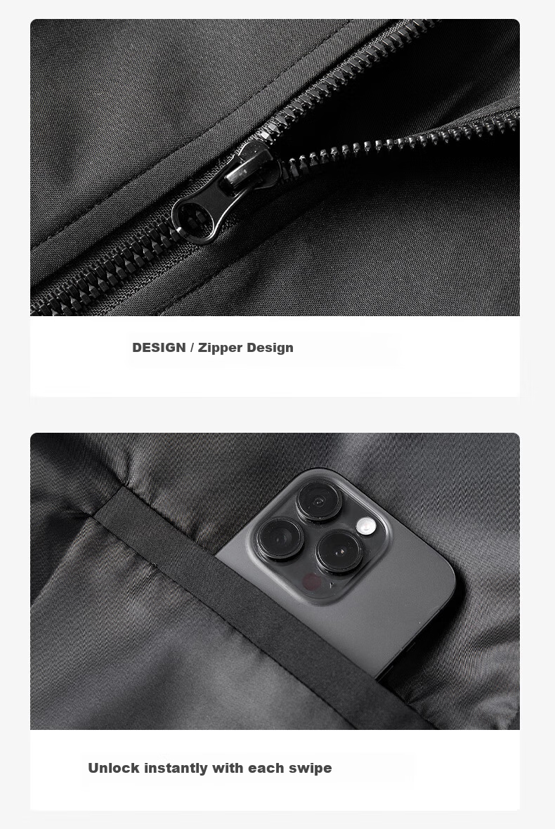 MMOPTOP Chenille Pilot Stand Collar Jacket Men's Spring Autumn Water-Repellent Casual Coat MJK17 Dark Gray XL 9