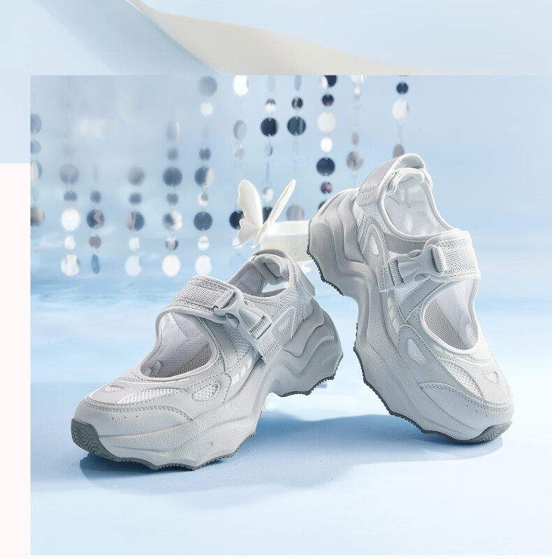 361° Women's Summer Sports Outdoor Dumpling Sandals Casual Shock-Absorbing Soft Sole Water Shoes 682626776-1 22