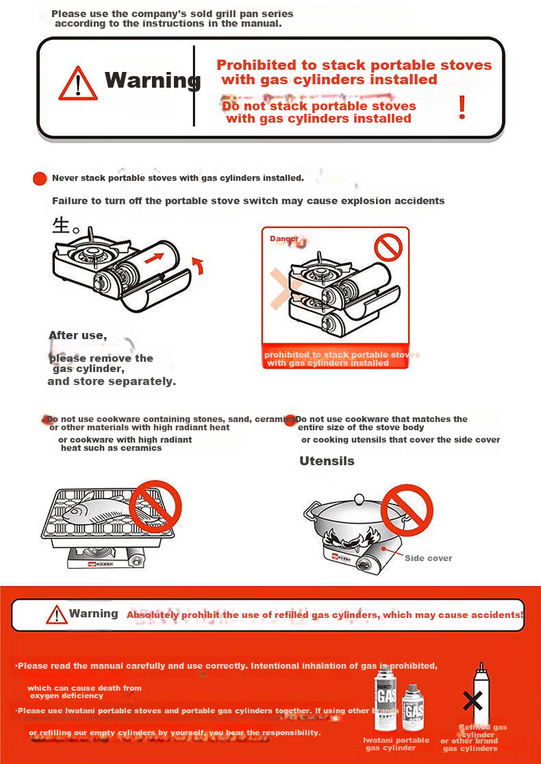 Iwatani Portable Cassette Stove 2.7kW BBQ Hot Pot Camping Gas Stove with Flame Failure Protection ZFFD-1 10