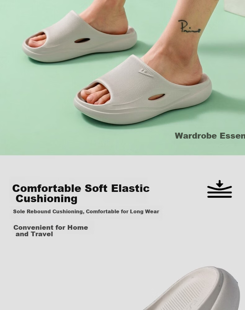 Warrior Men's Slippers Indoor and Outdoor Deodorant Shower Non-Slip Sandals HL0737 Khaki Size 42-43 9
