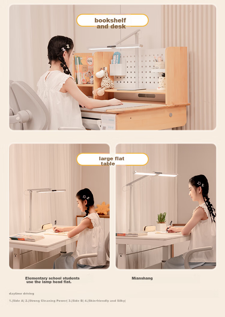 Haishibao National 5A Grade Eye Protection Study Desk Lamp Children's Student Blue Light Blocking Full Spectrum Dormitory Bedside Night Light L7A 12