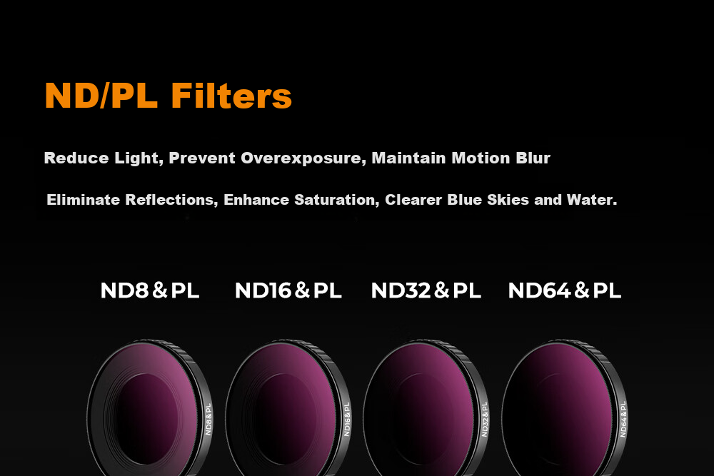 K&F CONCEPT DJI Action 6 ND Neutral Density Filter CPL Polarizer Black Soft 1/4 Photography UV Lens Protector Camera Filter Accessories 9