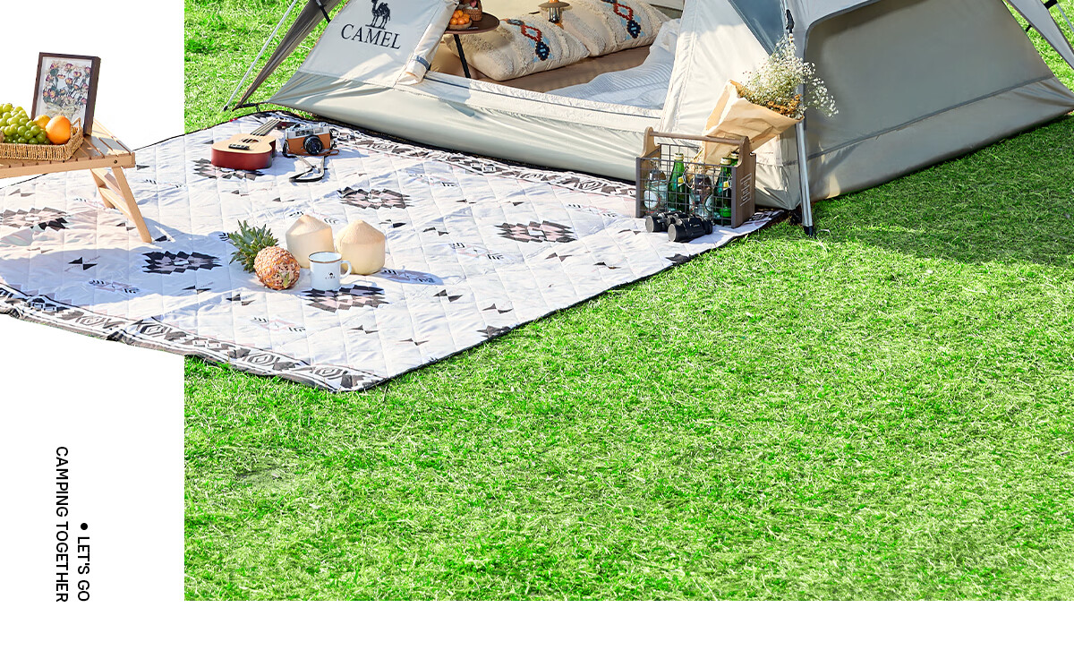 CAMEL Outdoor Titanium Black Coated Tent Portable Sunshade Foldable Park Picnic Camping Overnight Home Use Camel Color 30