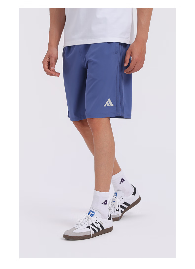 Adidas Men's Summer Outdoor Casual Slim Fit Elastic Waist Woven Sports Shorts Blue/White S 8