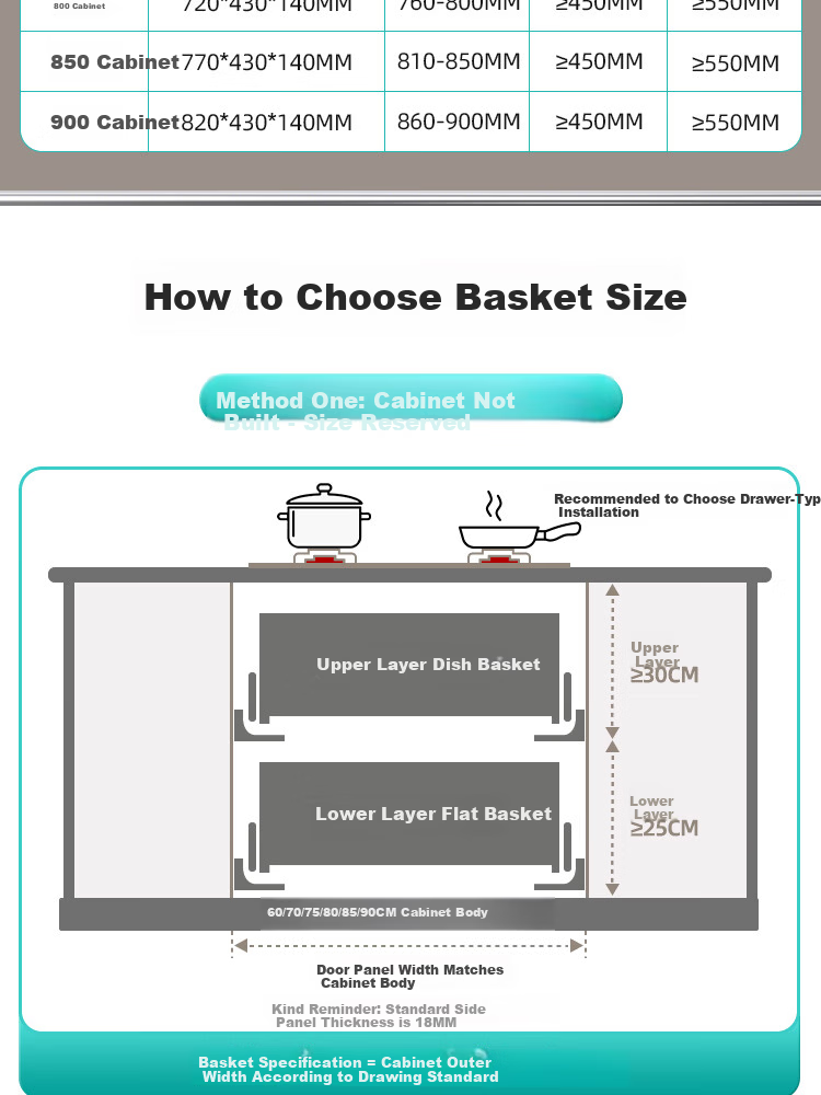 ARROW Kitchen Cabinet Pull-Out Basket Thickened 304 Stainless Steel Base Drawer Bowl Rack Spice Rack Double-Layer Dish Basket 31