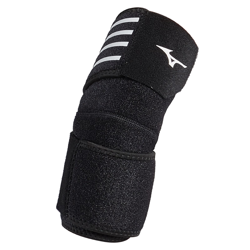 MIZUNO Open-Back Compression Elbow Support for Tennis Elbow, Sports Fitness Badminton Basketball Arm Guard 2527 Black