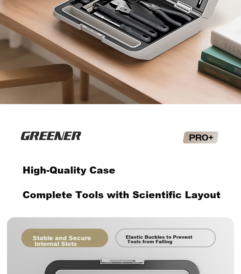 GREENER Nenggong BOX Electric Drill Household Toolbox Set Repair Kit Electric Screwdriver Hardware Toolbox 2