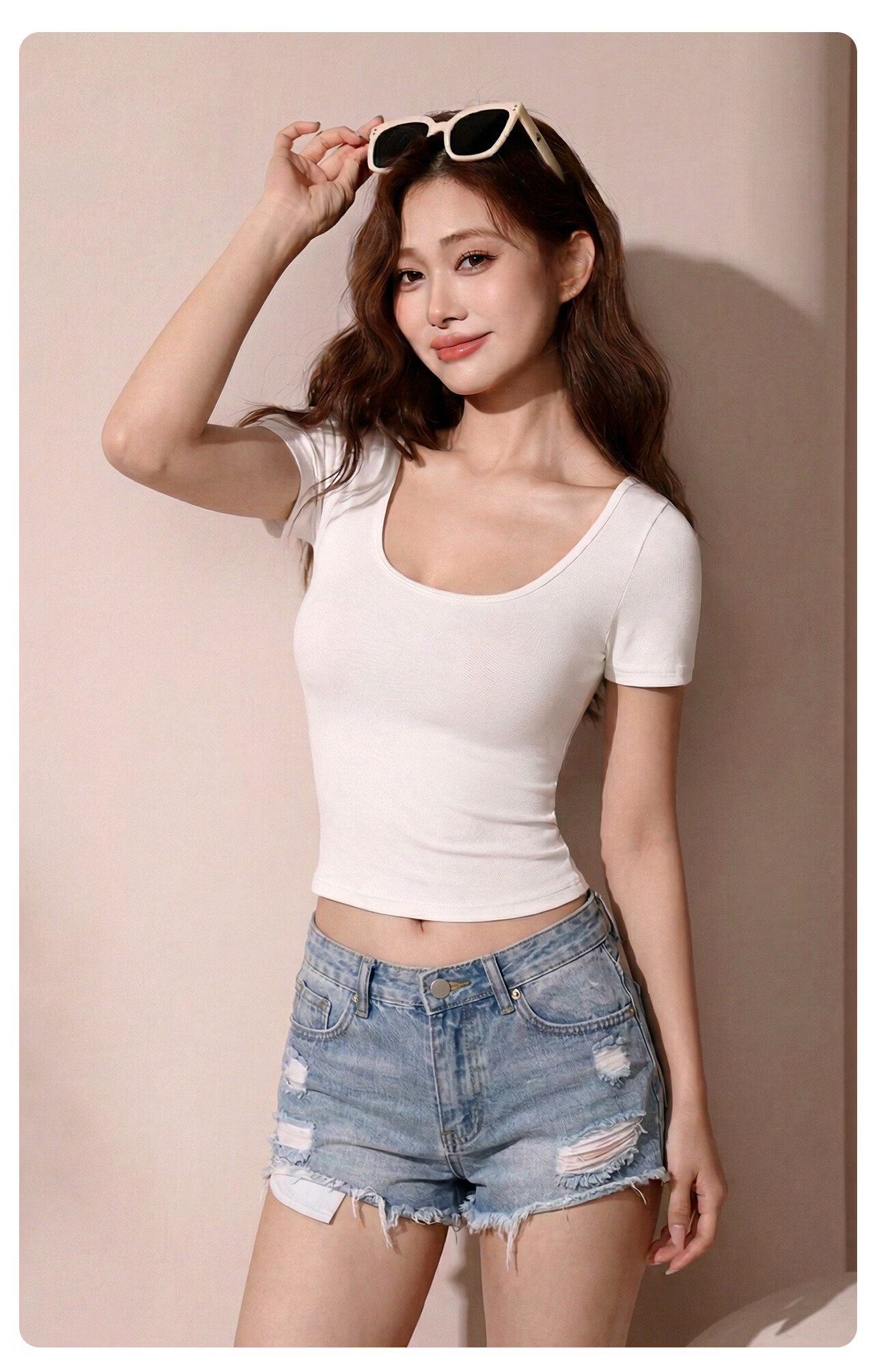 PINK AMY Pinkamy Curvy Barbie T-Shirt for Women, Short Sleeve, Wearable as Outerwear or Inner Layer 31