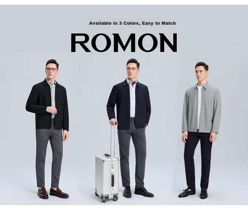 ROMON Men's Sun Protection Cooling Jacket, Summer Business Casual Polo Collar, Middle-aged and Elderly Dad's Executive Outerwear 13