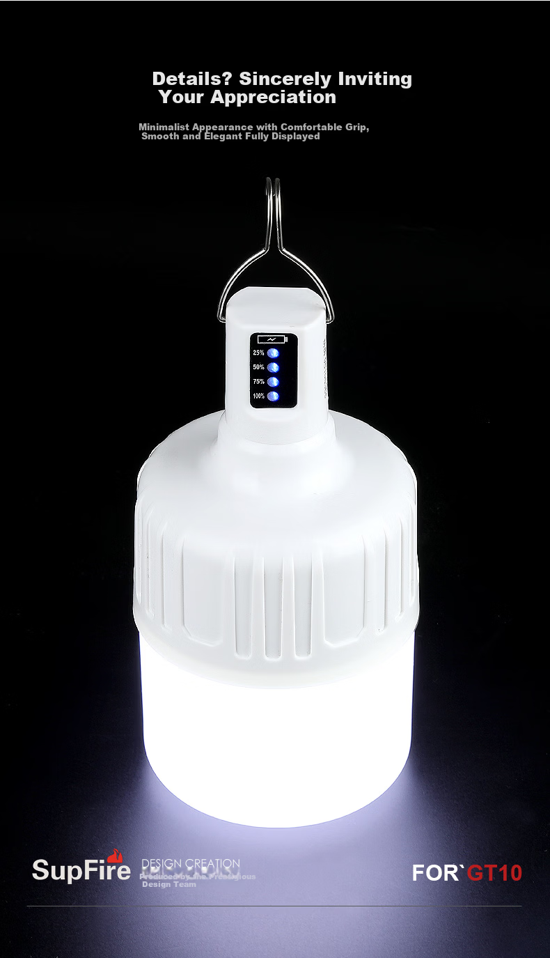 SupFire GT10-S Rechargeable Bulb, Emergency Light, Camping Lamp, Hanging Lamp, Outdoor Light, Night Market Stall Light, Illumination Lamp for Home Use 13