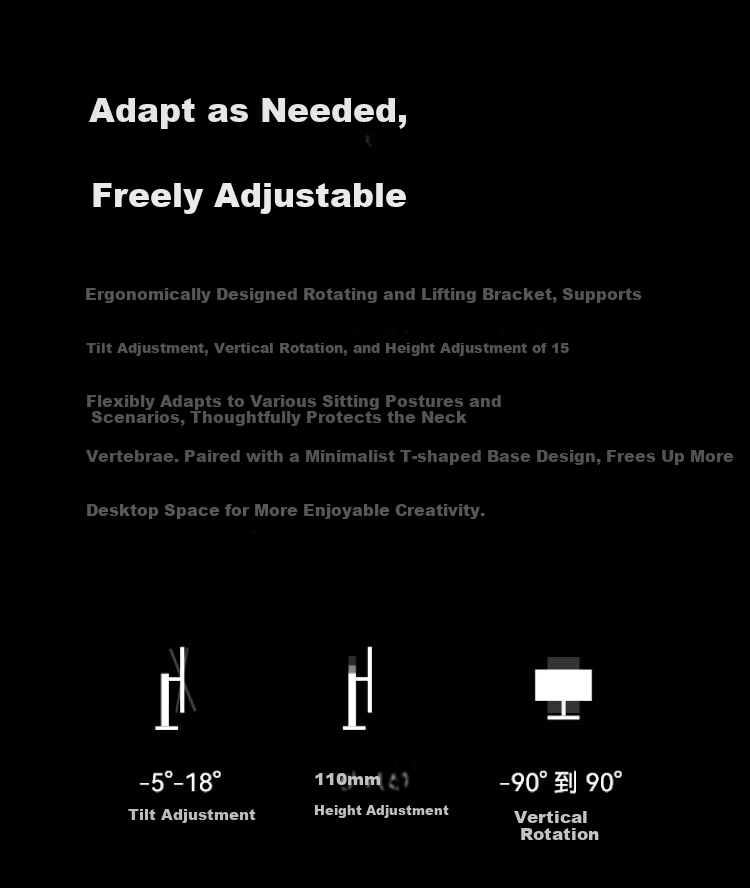 Huawei MateView GT 27-inch Monitor 2K 320Hz Speakers USB-C DP HDMI Rotatable Adjustable Wall-mount Hardware Low Blue Light Glacier White New Arrival 12