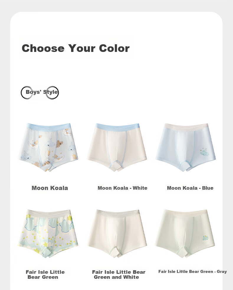 Babycare Children's Cotton Underwear Girls' Boxer Shorts Boys' Briefs Baby Boxer Pants 14