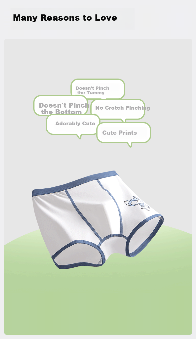 Miiow Children's Cotton Boys' Underwear A-Class 3-12 Years Boys' Boxer Briefs Comfortable No Pinch 4