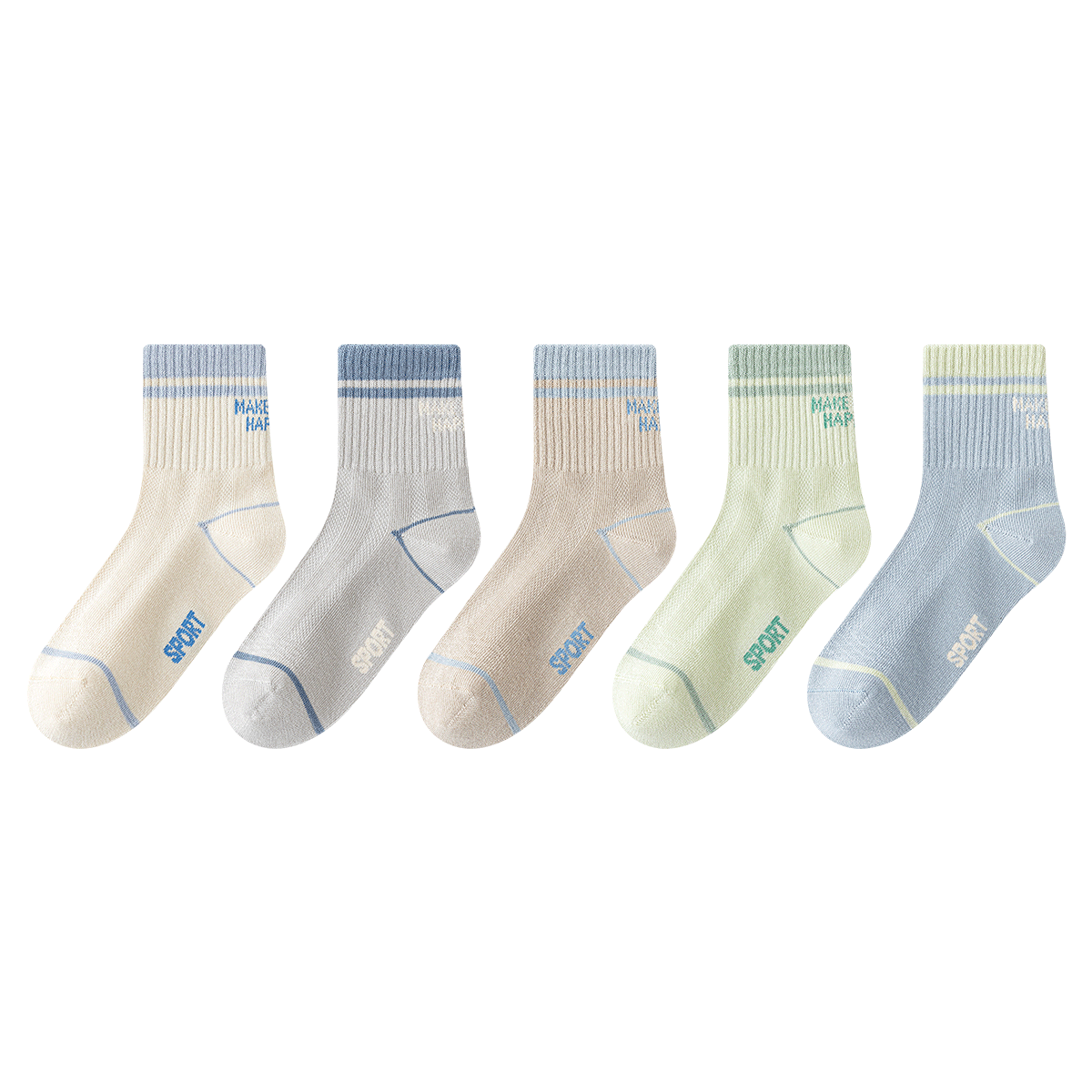Little Pig Banner A-Class Xinjiang Long-Staple Cotton Kids Socks Soft Skin-Friendly High Elastic Non-Binding High-Value Student Summer Mesh Socks